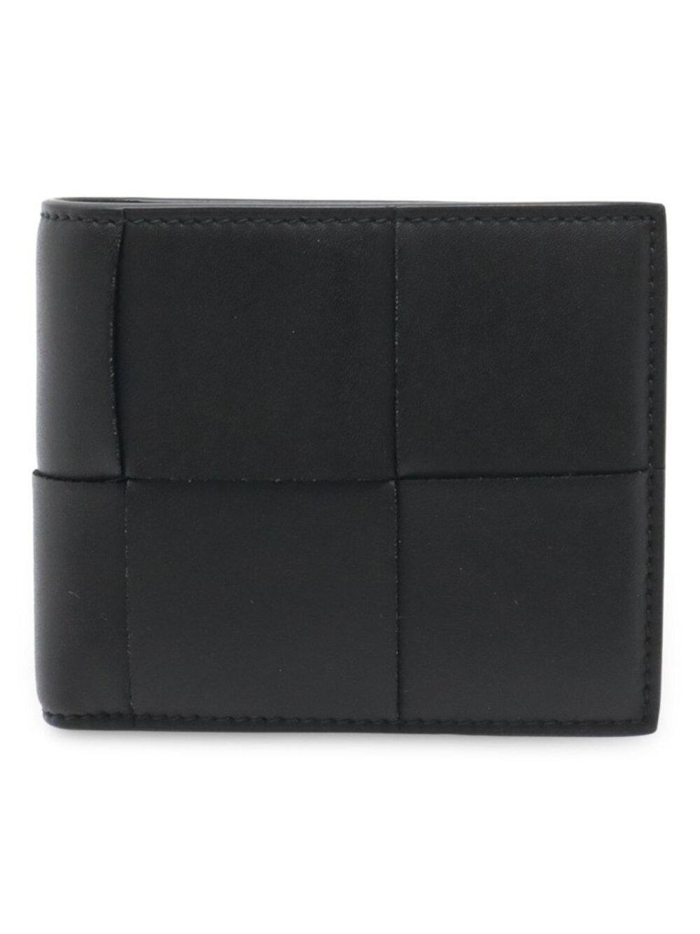 Bottega Veneta Cassette Maxi Intrecciato Wallet Bifold Leather Black